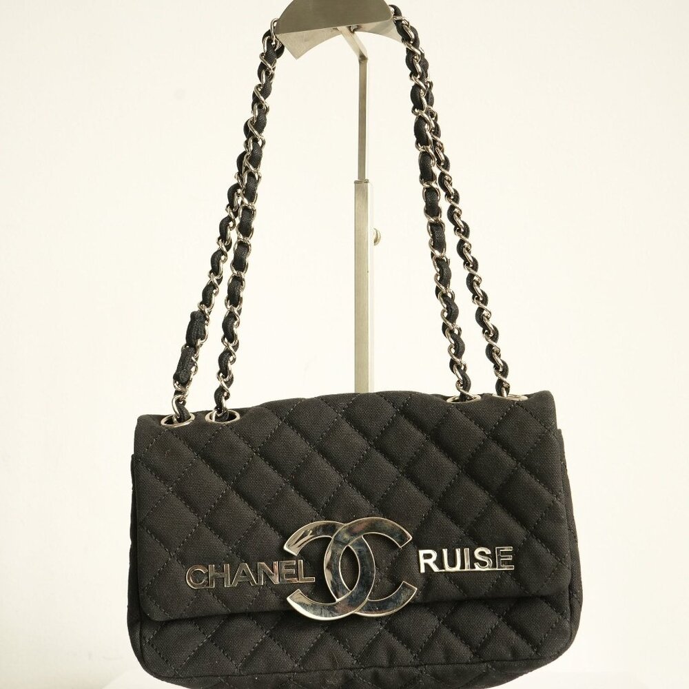 Chanel Black 2008 Cruise Line Shoulder Bag